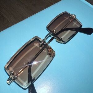 BROWN Frameless Dainty Sunglasses